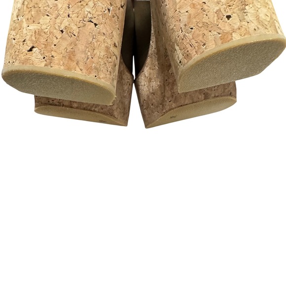 Jeffrey Campbell Lucianna Sandal 7.5 Olive Green Cork Platform - Picture 9 of 12